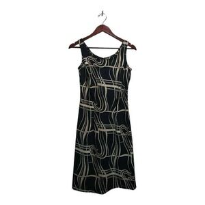 Sleeveless black & gold dress. Size small